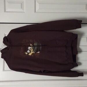 Minions Despicable Me Banana Temple of Doom Hooded Sweatshirt Brown Size XL